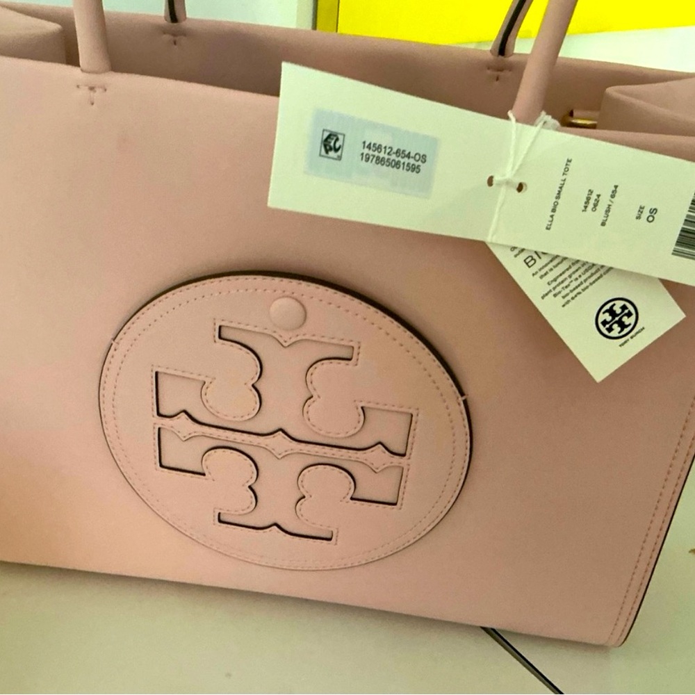 Tory Burch Pink Tote Bag with Iconic Design